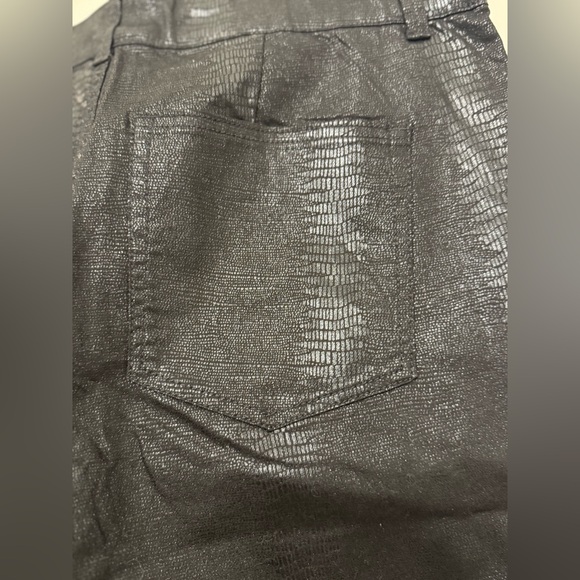 NWT Juicy Couture Shimmer Faux Snakeskin Pants | Black | Plus Size 18 - Picture 12 of 16